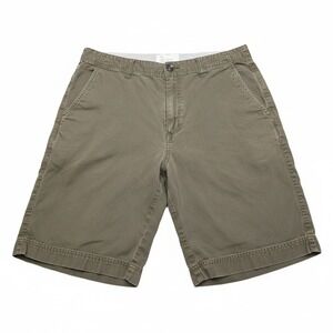 Alpine Design Mens Cargo Shorts 32 Green Cotton Hiking Outdoor Casual RN44741